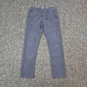 Faherty Men's Gray Cotton Stretch Terry 5 Pocket Pants Size 31x32